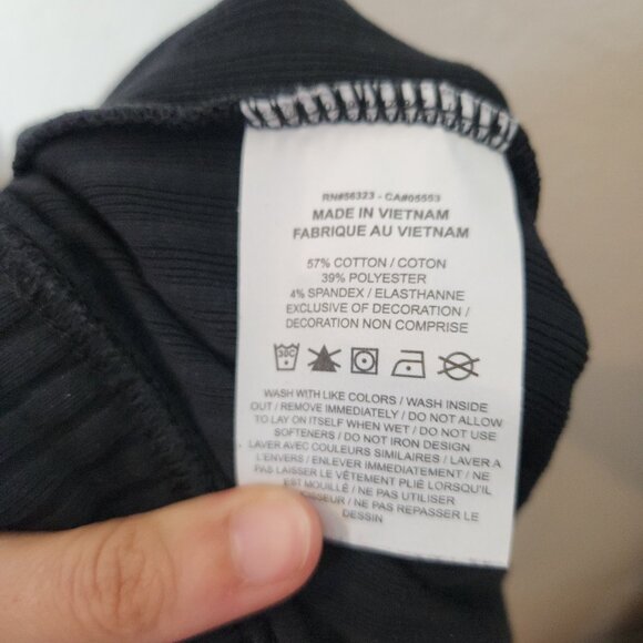 Nike Sportswear Womens Large Black Rib Flare Pants - Picture 7 of 7